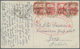 Estland - Stempel: 1922, 5 X 1 Mk On 35 P Carmine, Horizontal Strip Of 4 And Single, Multiple Franki - Estonia