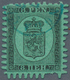 Finnland: 1866, 8 Penni Black On Ordinary Green Paper, The VERY RARE ROULETTE E. Cancelled With Smal - Ongebruikt