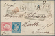 Frankreich: 1868, Napoleon 20 C., 80 C. Tied Losange Grande Chiffre "4" To Registered Cover To Halle - Andere & Zonder Classificatie