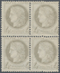 Frankreich: 1872, Ceres 4c. Grey, Block Of Four, Fresh Colour And Well Perforated, Mint O.g. Previou - Andere & Zonder Classificatie