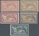 Frankreich: 1900, Merson Complete Set Of Five 40c. Red/blue To 5fr. Blue/creme Mint Never Hinged, Sc - Altri & Non Classificati