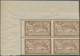 Frankreich: 1900, 50 C. Merson Brown On GC Paper, Block Of 4 (shifted Perforation) Upper Left Corner - Altri & Non Classificati