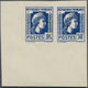 Frankreich: 1944, Definitives "Marianne", Not Issued, Imperforate Essay 50fr. Deep Blue As Horizonta - Altri & Non Classificati