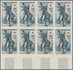 Frankreich: 1955, Red Cross Set Of Two ‚Sculptures‘ In IMPERFORATE Blocks Of Eight From Lower Margin - Altri & Non Classificati