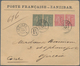 Französische Post In Zanzibar: 1904, France: 10 C Rose An 15 C Grey-green Semeuse, Each As Horizonta - Andere & Zonder Classificatie
