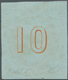 Griechenland: 1861, Hermeskopf 10 L Orange Auf Bläulich "Früher Pariser Druck" Mit Nr.-St. "67", Far - Unused Stamps
