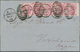 Großbritannien: 1873, QV 3d (5 Inc. Horizontal Strip-4) Tied Duplex "39+LONDON MR 21 73" To Entire F - Other & Unclassified