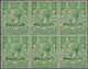 Großbritannien: 1924, ½d. Green, Wm Block Cypher, Block Of Six With "Cancelled" Overprint (type 28), - Andere & Zonder Classificatie