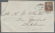 Großbritannien - Stempel: 1854, 1 D Red-brown, Full Margins, Tied By Spoon Cancel LIVERPOOL / H 14, - Storia Postale