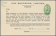 Irland - Ganzsachen: Pim Brothers, Ltd., Dublin: 1941, 1/2 D. Pale Green "proxy" Card, Text In Black - Postwaardestukken
