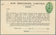 Irland - Ganzsachen: Pim Brothers, Ltd., Dublin: 1947, 1/2 D. Pale Green "proxy" Card, Text In Black - Postwaardestukken