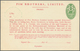 Irland - Ganzsachen: Pim Brothers, Ltd., Dublin: 1947, 1/2 D. Pale Green "proxy" Card, Text In Red, - Postal Stationery