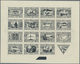 Island: 1930, Composite Die Proof Sheet In Black Of Design Plate Only Of The Complete Set Of 16 Valu - Altri & Non Classificati