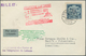 Lettland: 1933, 2 L. Coat Of Arms On Zeppelin Cover To 2nd Yourney To South America 1933 With Confir - Letland