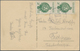 Liechtenstein: 1920, 2 X 25 H Dkl'grün, Portogerechte MeF Auf AK "Gruss Aus Nendeln" Mit Bahnpostste - Covers & Documents