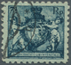 Liechtenstein: 1921, Landeswappen 7½ Rp. Schwarzblau In Der Seltenen Zähnung 9½ Mit Teilstempel Von - Storia Postale