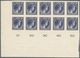 Luxemburg: 1944: Granduchess Charlotte, 2 1/2 F Violet, Imperforated Proof On Carton, Block Of Ten F - Brieven En Documenten