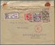 Malta: 1916, KEVII 3d With KGV 1/2d (2), 1d Tied Mute "star" To Registered Cover To Balboa/Canal Zon - Malta