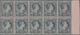 Monaco: 1885 Charles III. 40c. Blue On Rose, Right Hand Marginal Horizontal Block Of 10, Mint Never - Unused Stamps