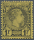 Monaco: 1885, 1fr. Black On Yellow, Fresh Colour, Mainly Well Perfroated With Few Short Perfs, Mint - Unused Stamps