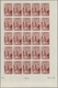 Delcampe - Monaco: 1948/1949, Pictorial Definitives Complete Set Of 13 In IMPERFORATE Blocks Of 25 From Lower M - Unused Stamps