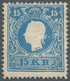 Österreich: 1858, 15 Kr Hellblau, Type II, Farb- Und Prägefrisch Mit Originalgummi, Pracht. Fotoatte - Andere & Zonder Classificatie