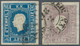 Österreich: 1858/1859, (1,05 Kr) Blau U. (1,05 Kr) Graulila Zeitungsmarken, Gestempelt, Je Voll- Bis - Other & Unclassified