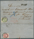 Österreich: 1860/1863, 3 Kr Grün Franz Joseph Und Rückseitig 5 Kr Rosa Doppeladler Enge Zähnung Saub - Andere & Zonder Classificatie