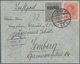 Österreich - Flugpost: 1918, 4 Kr Grau Auf Hellgrauem Papier Zusammen Mit 15 H Freimarke Auf ERSTFLU - Andere & Zonder Classificatie