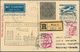 Österreich - Flugpost: 1950, Erstflug Wien-PARIS-MONTREAL(Kanada), 1 S Blau Flugpost-Wertstempel, Ko - Other & Unclassified