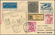 Delcampe - Österreich - Flugpost: 1950, Erstflug Wien-PARIS-MONTREAL(Kanada), 1 S Blau Flugpost-Wertstempel, Ko - Other & Unclassified