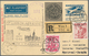 Delcampe - Österreich - Flugpost: 1950, Erstflug Wien-PARIS-MONTREAL(Kanada), 1 S Blau Flugpost-Wertstempel, Ko - Altri & Non Classificati