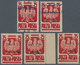 Polen: 1945: Goznak Issue With Liberation Of Town Overprints. Nice Selection Of Five Stamps With Err - Andere & Zonder Classificatie