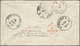 Russland: 1872, 3 K., 5 K., 20 K. Tied "NIKOLAYEVSK 14 NVR 1872" To Small Cover Via Moscow And Hambu - Used Stamps