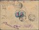 Russland: 1915, Pair 20 Kop On Envelope Sent From Petrograd 18.9.15 To Caire, Egypt There Boxed "NON - Gebruikt