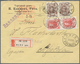 Russland: 1913, 2 X 3 K Red And 2 X 7 K Brown Romanov, Mixed Franking On Registered Cover With Boxed - Used Stamps