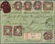 Russland: 1918, 3.50 R. Perforated (3 Inc. Pair), 1 R. Imperforated (24, Inc. 4 Strips-5 On Reverse, - Usati