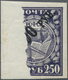 Russland: 1922, "7500 R" On 250 R Violet With Glued Paper Web (geklebte Papierbahn) Thereby The Left - Usati