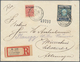 Russische Post In Der Levante - Staatspost: 1913,registered Letter Franked With 15 Para On 3 Kop. An - Levant