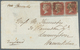 Russland - Besonderheiten: 1856, Crimean War, Great Britain QV 1d Stars Horizontal Strip-3 Canc. On - Andere & Zonder Classificatie