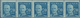 Schweden: 1920 'King Gustaf V' 20øre Blue, Horizontal Strip Of Five Coil Stamps, Perforated Vertical - Ongebruikt