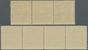 Schweden: 1925, Crown And Posthorn 90öre Blue On Toned Paper In Horizontal Strips Of Three And Four - Ongebruikt