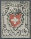 Schweiz: 1850 'Poste Locale' 2½ Rp. Schwarz/rot OHNE KREUZEINFASSUNG, Type 39, Entwertet Mit Schwarz - Andere & Zonder Classificatie