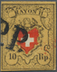 Schweiz: 1850 Rayon II 10 Rp. Schwarz/rot/tieforangegelb, Sog. 'helle Tabakbraun' In Der Nuance Chro - Other & Unclassified