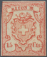 Schweiz: 1852 Rayon III 15 Cts. Rötlichkarmin, Type 8 Mit PF "Kreislinie Um Cts.", UNGEBRAUCHT Ohne - Altri & Non Classificati
