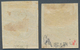 Serbien: 1866, 1 Pa. Deep Green On Deep-rose Paper, 2 Diff. Shades Unused With Hinge On Paper, Fine, - Serbia