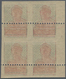 Sowjetunion: 1925, 2 Rubel Arbeiter Als Postfrischer 4-er Block Mit Der Abart "Doppeldruck Aller Far - Used Stamps