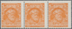 Sowjetunion: 1927, 80 K. Orange Als Postfrischer 3-er Streifen Mit Der Zähnungsabart "13 1/2 : 13 1/ - Used Stamps