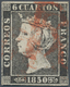 Spanien: 1850, 6cs. Black, Fresh Colour, Close To Full Margins, Clearly Oblit. By Red Pre-philatelic - Usati