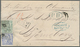 Spanien: 1874, 50 C. Blue And 10 C. Green Tied Diamond Rombe To Entire Folded Letter With "BARCELONA - Gebruikt